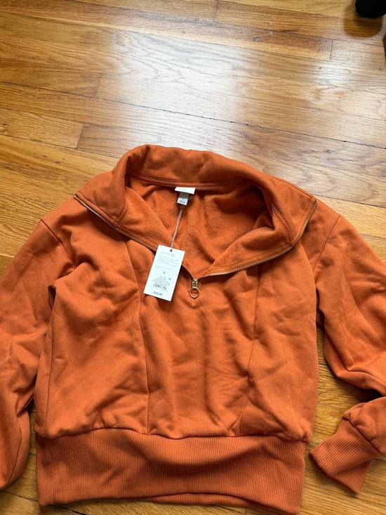 a new day Tops - a new day Orange Half-Zip Pullover Sweatshirt